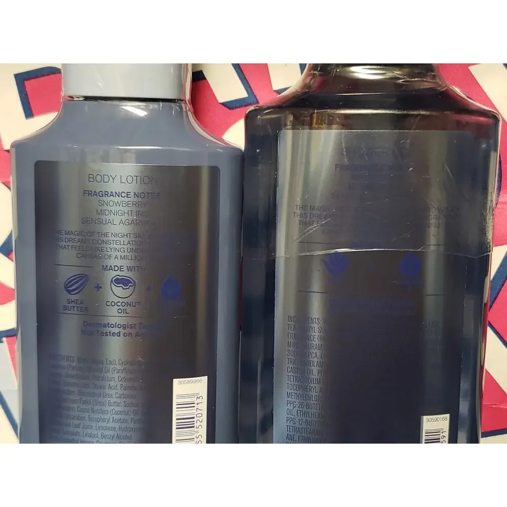 BBW Starlit Night 24 Hour Moisture Body Lotion & Shower Gel Body Wash